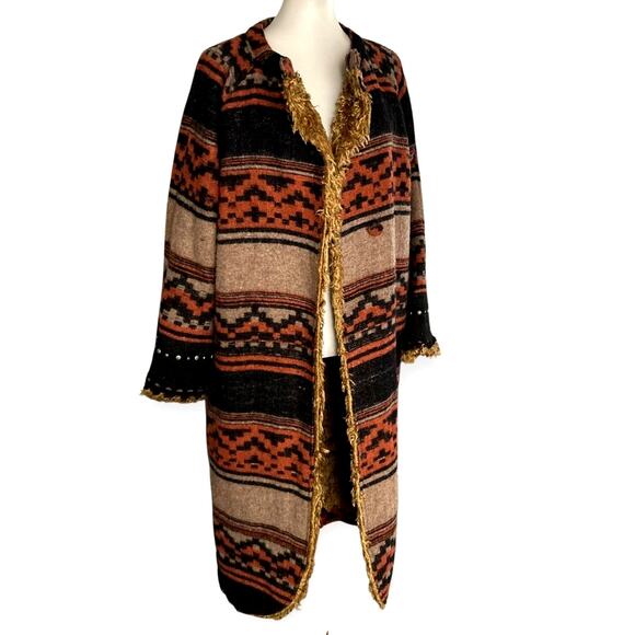 Early Y2K Another Important Culture Reversible Wool & Shearling Coat – M - Picture 4 of 12